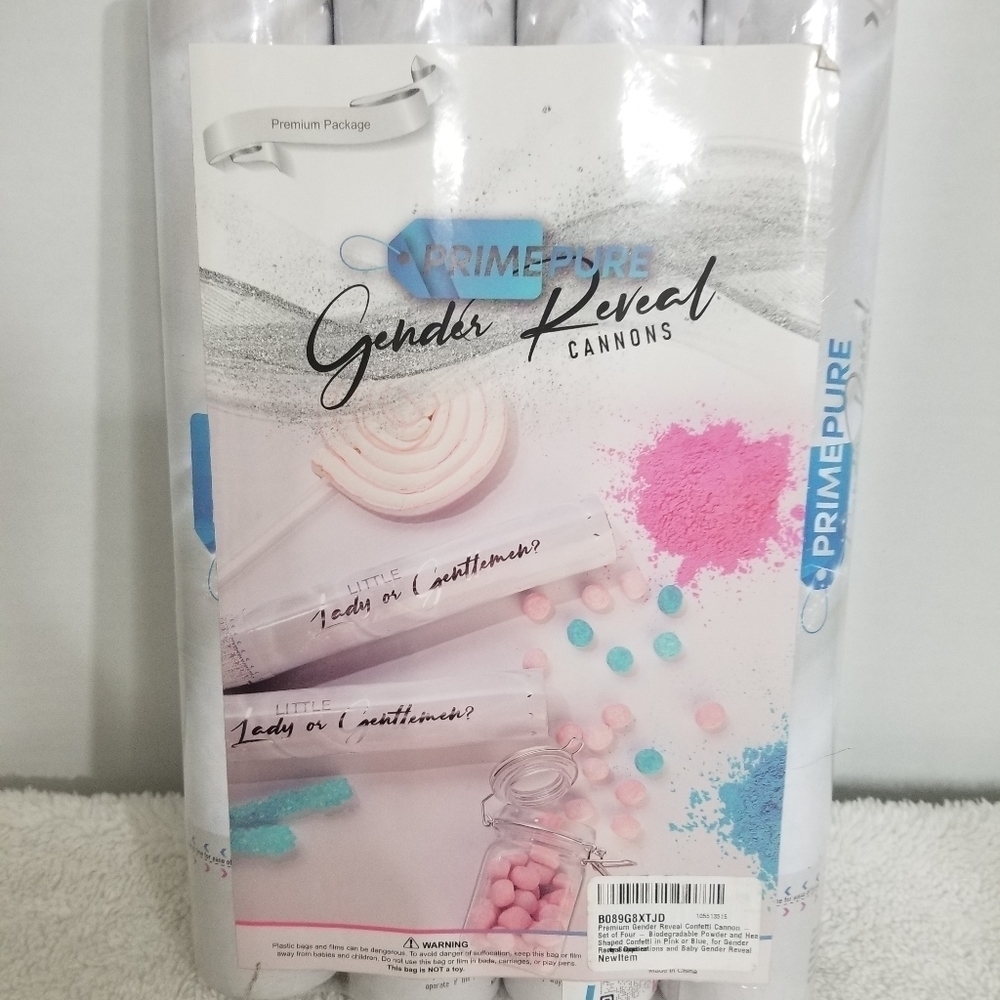New in package Gender Reveal Cannons